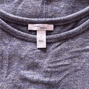 Daily Ritual Heathered Blue Dress